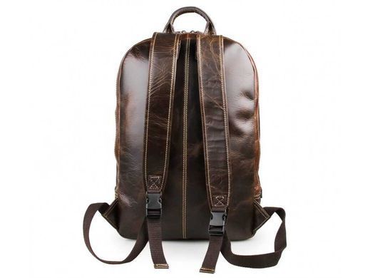 Чоловічий шкіряний рюкзак Tiding Bag 7273Q коричневий