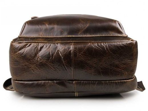 Чоловічий шкіряний рюкзак Tiding Bag 7273Q коричневий