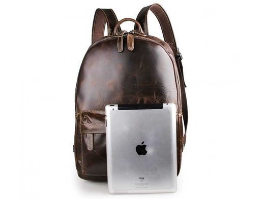 Чоловічий шкіряний рюкзак Tiding Bag 7273Q коричневий