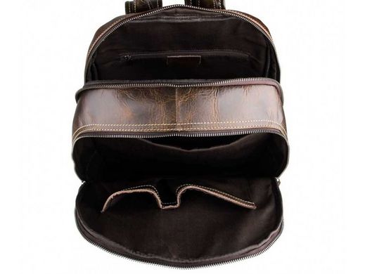 Мужской кожаный рюкзак Tiding Bag 7273Q коричневый
