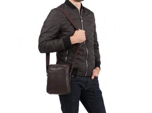 Мужской кожаный черный мессенджер Tiding Bag M47-21109-1