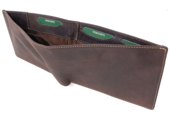Мужской кожаный кошелек Visconti 726 - Jet oil tan (RFID)