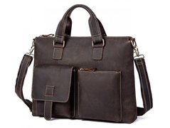 Чоловіча шкіряна сумка для ноутбука Tiding Bag 7264R коричневий
