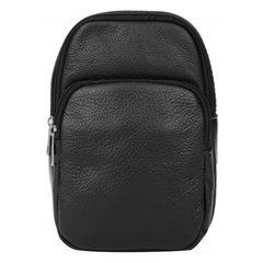 Мужской кожаный мессенджер Borsa Leather 1t1022m-black черный