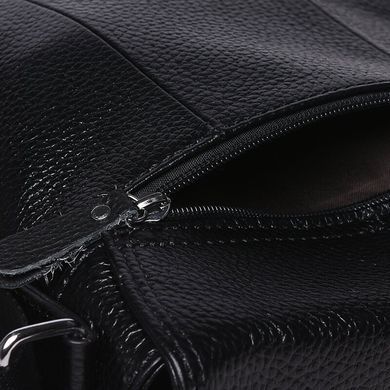 Шкіряний чоловічий месенджер Borsa Leather K13822-black чорний