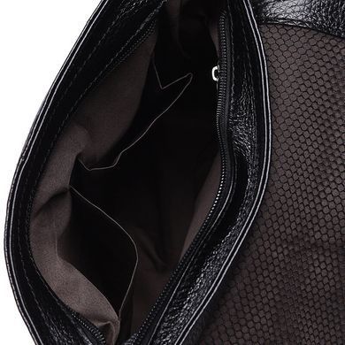 Шкіряний чоловічий месенджер Borsa Leather K13822-black чорний