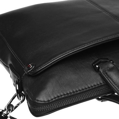 Мужская кожаная сумка для ноутбука Keizer K18832-black черный