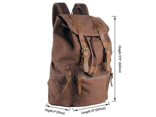 Рюкзак з канвасу Tiding Bag 9003B коричневий