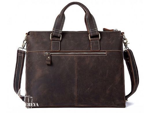 Мужская кожаная сумка для ноутбука Tiding Bag 7264R коричневый
