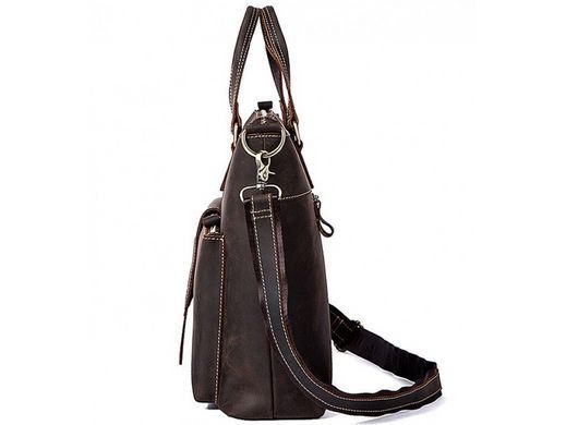 Мужская кожаная сумка для ноутбука Tiding Bag 7264R коричневый