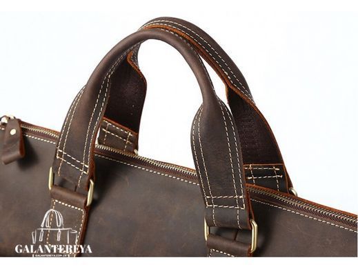 Мужская кожаная сумка для ноутбука Tiding Bag 7264R коричневый