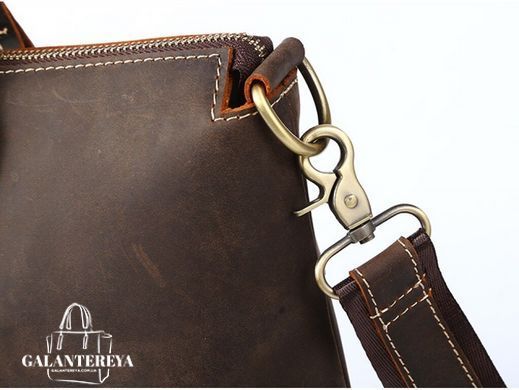 Мужская кожаная сумка для ноутбука Tiding Bag 7264R коричневый