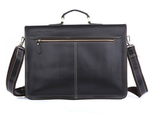 Мужской кожаный черный портфель Tiding Bag 7105