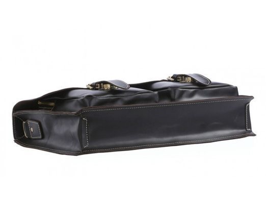 Мужской кожаный черный портфель Tiding Bag 7105