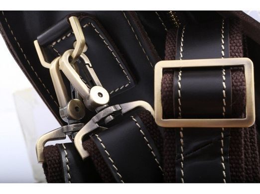 Мужской кожаный черный портфель Tiding Bag 7105