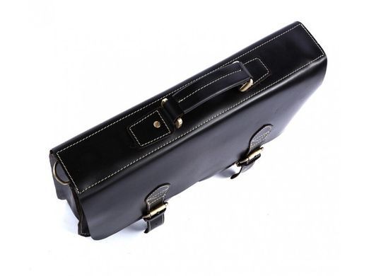 Мужской кожаный черный портфель Tiding Bag 7105