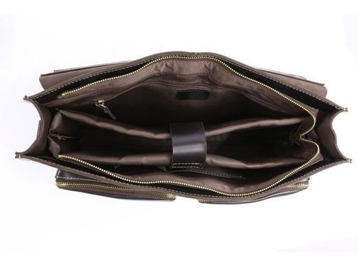 Мужской кожаный черный портфель Tiding Bag 7105