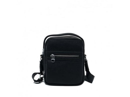 Мужской кожаный черный мессенджер Tiding Bag NA50-190-1A