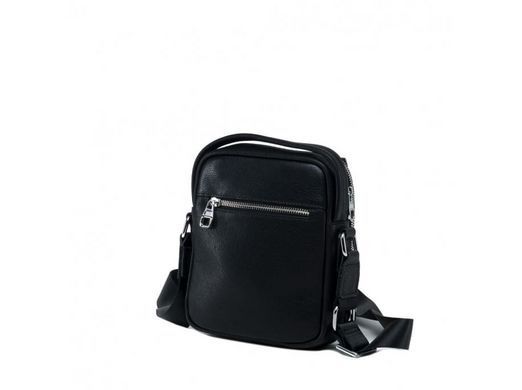 Мужской кожаный черный мессенджер Tiding Bag NA50-190-1A