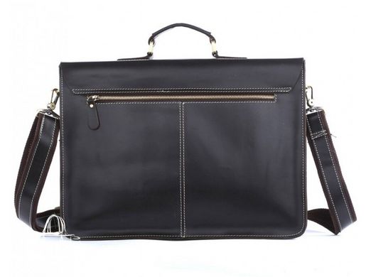 Мужской кожаный черный портфель Tiding Bag 7105
