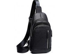 Сумка-слинг через плечо мужская кожаная Tiding Bag A25F-5427A