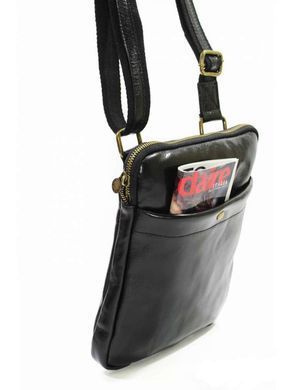 Чоловіча шкіряна сумка-планшет Italian fabric bags 2043 Blakc