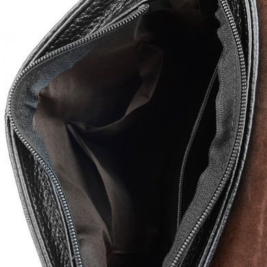 Чоловічий шкіряний месенджер Borsa Leather 1t8153m-black чорний
