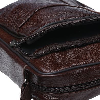 Сумка через плече шкіряна чоловіча Borsa Leather K18450-brown