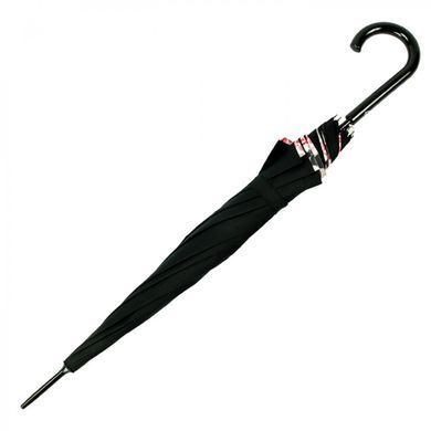 Зонт-трость женский полуавтомат Fulton Bloomsbury-2 L754 Black, flowers (Черный, цветы)