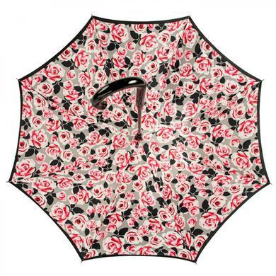 Зонт-трость женский полуавтомат Fulton Bloomsbury-2 L754 Black, flowers (Черный, цветы)