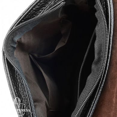 Чоловічий шкіряний месенджер Borsa Leather 1t8153m-black чорний