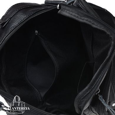 Шкіряний чоловічий месенджер Borsa Leather K15112-black чорний