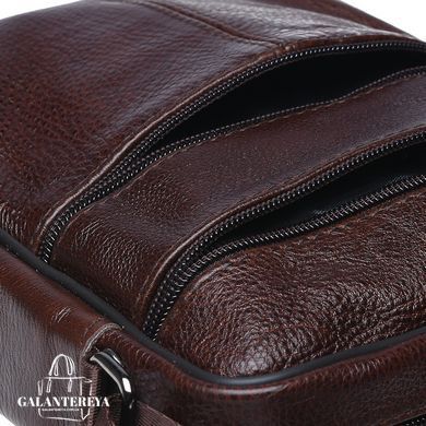 Сумка через плечо мужская кожаная Borsa Leather K18450-brown