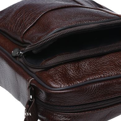 Сумка через плечо мужская кожаная Borsa Leather K18450-brown