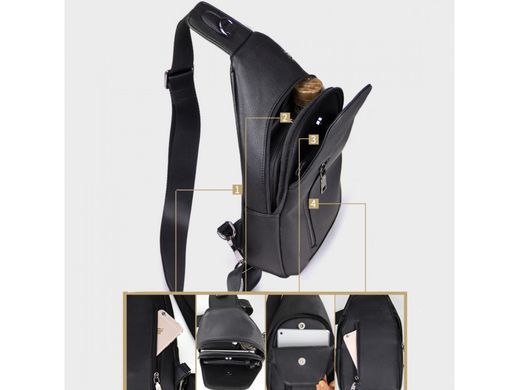Сумка слинг мужская кожаная Tiding Bag FL-A25F-5038A