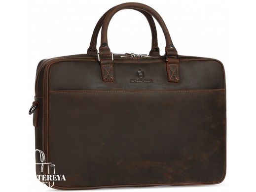 Кожаная мужская сумка для ноутбука Royal Bag RB026A черный