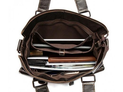 Мужская кожаная сумка для ноутбука Tiding Bag 7264R коричневый