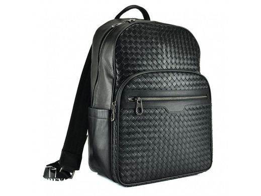 Мужской кожаный рюкзак Tiding Bag B3-8601A черный