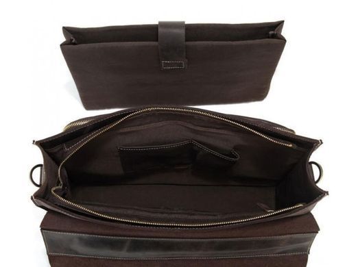 Чоловічий шкіряний коричневий портфель Tiding Bag 7105R